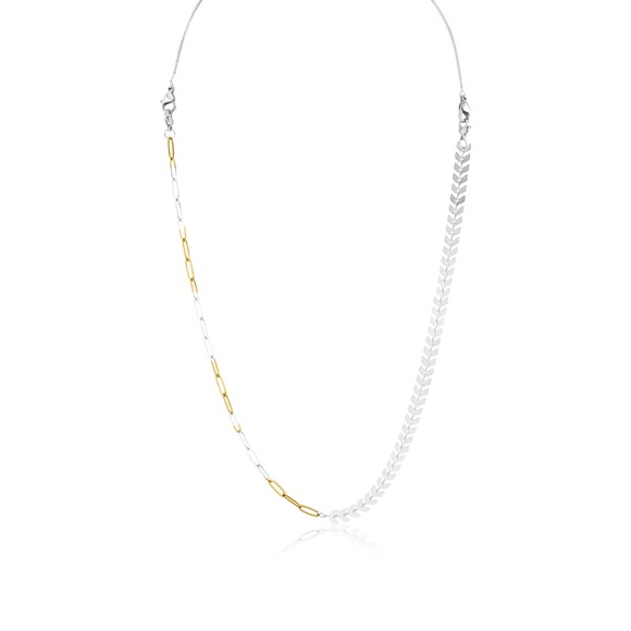 Ombre Paperclip & Herringbone Necklace - Picture 2 of 3